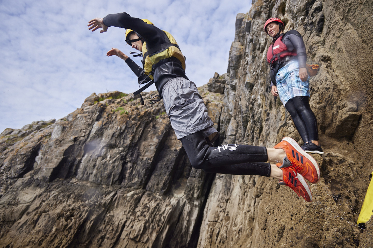 Coasteering adventures in Pembrokeshire Wales