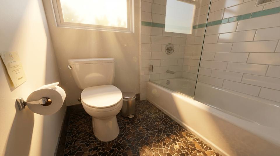 luxury bathroom with bathtub
