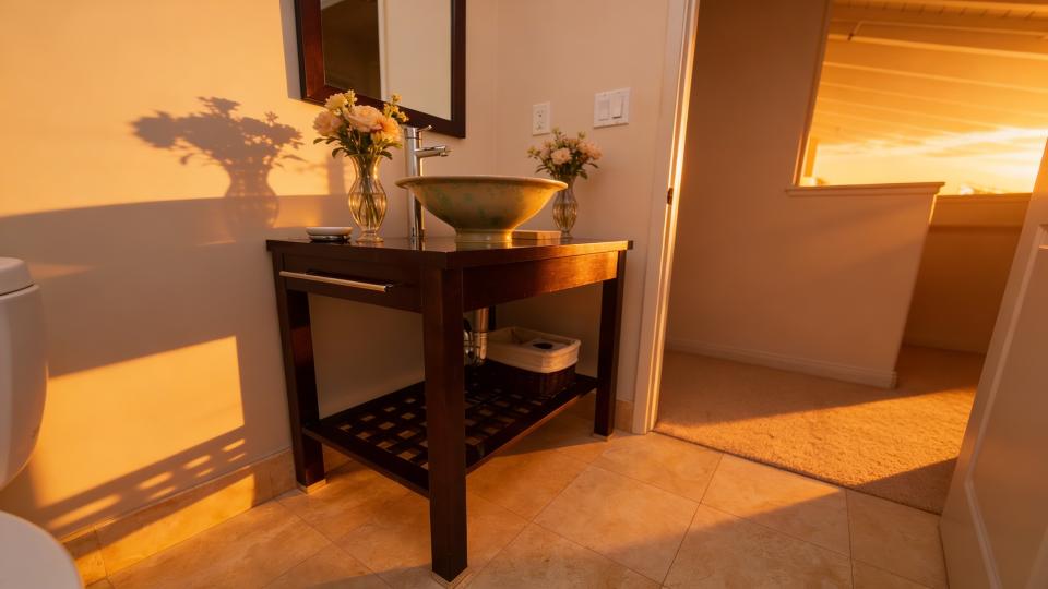 Agate Beach Room twin bed interior